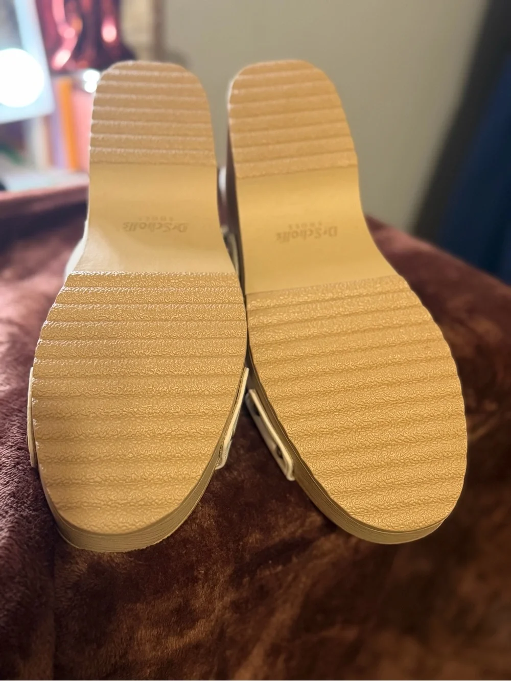 Dr. Scholl’s Women’s 10M EU 41 Beige Platform Wedge Sandals Slingback